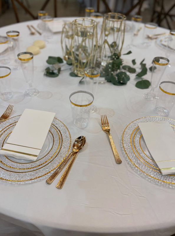 Wedding table place settings